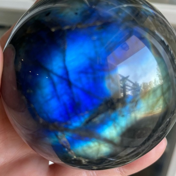 Labradorite Crystal Sphere - Picture 5 of 14